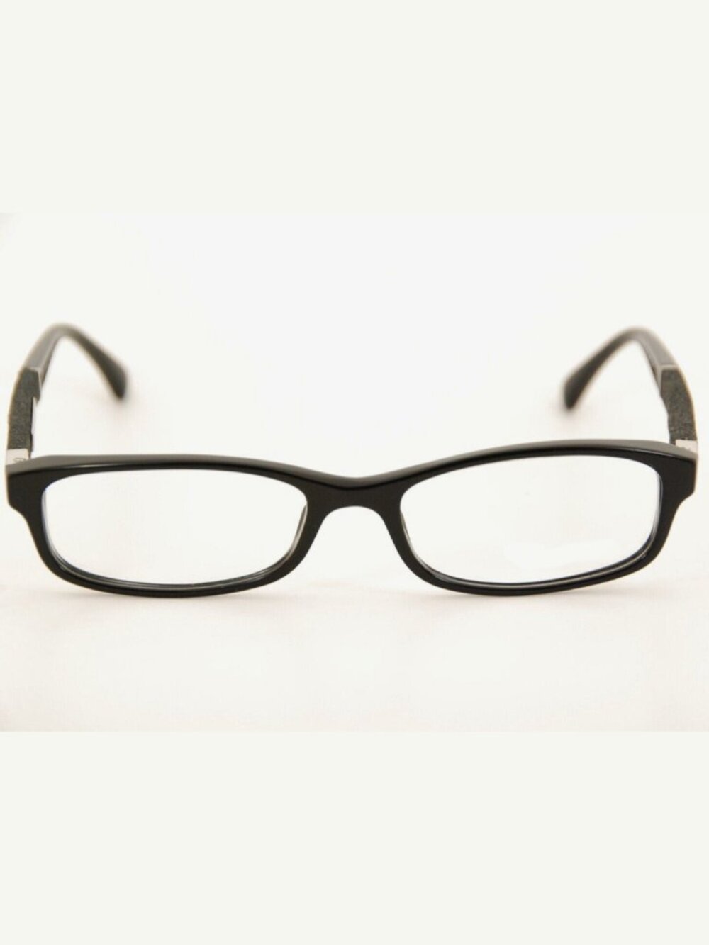 CHANEL 3193 Eyeglasses Black Denim CC Logo 53mm Rectangular Optical Frames Italy - Picture 4 of 12